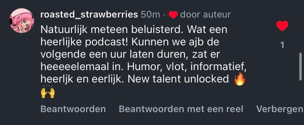 Schermafbeelding van een review van een cursist – IMG 1514