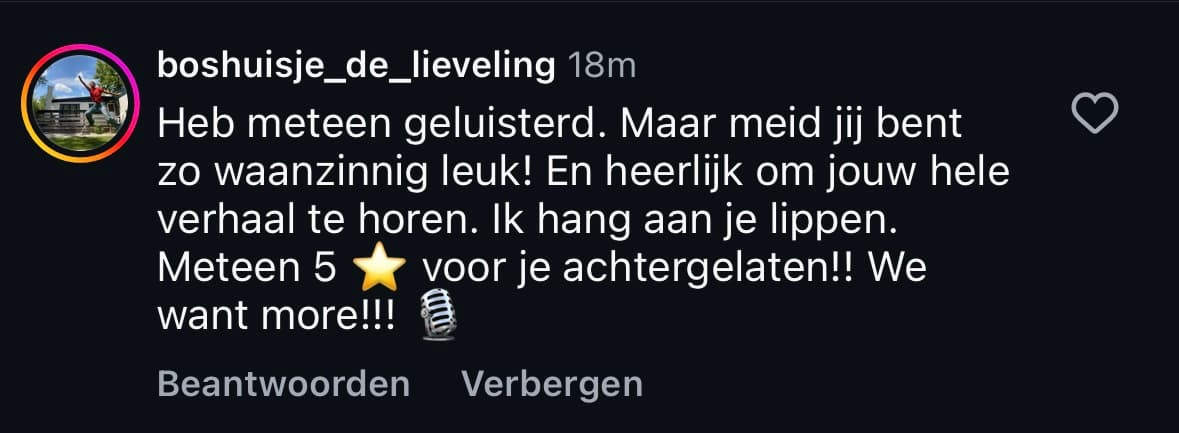 Schermafbeelding van een review van een cursist – IMG 1520