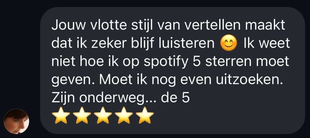 Schermafbeelding van een review van een cursist – IMG 1521