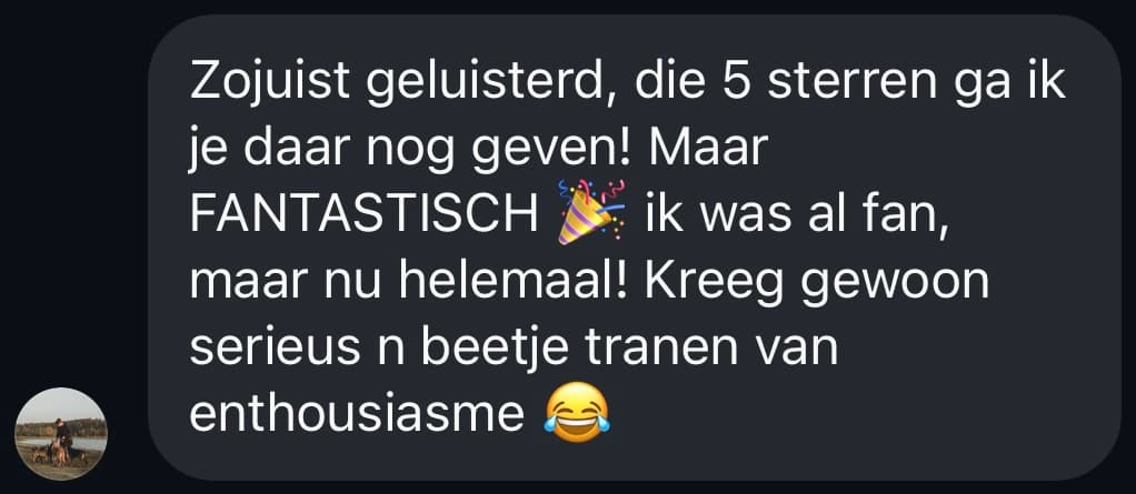 Schermafbeelding van een review van een cursist – IMG 1537