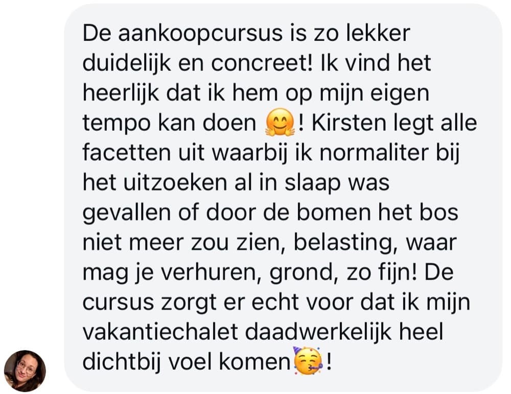 Schermafbeelding van een review van een cursist: rev11