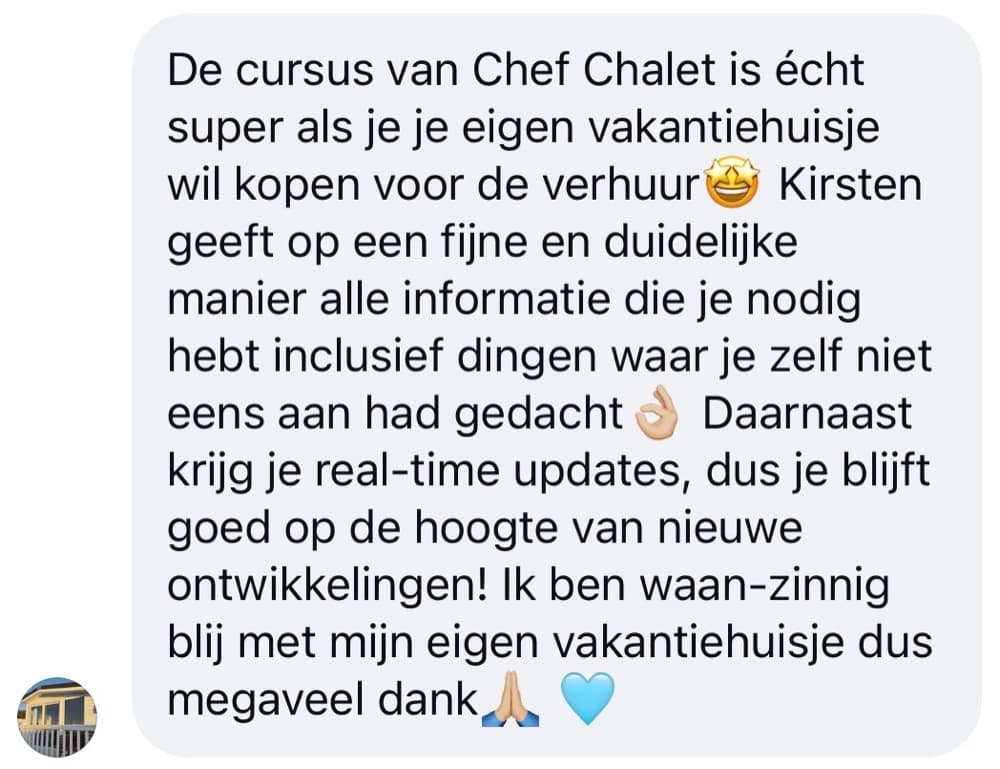 Schermafbeelding van een review van een cursist: review18