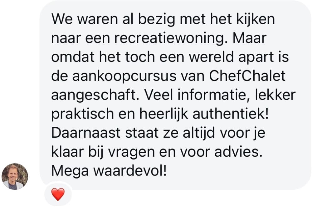 Schermafbeelding van een review van een cursist – review8