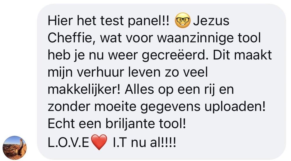 Schermafbeelding van een review van een cursist – verhuurmonitor 4